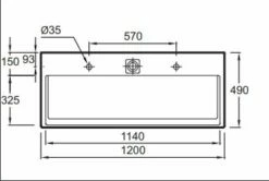 Plan Vasque TERRACE 120x49cm JACOB DELAFON -Jacob Delafon Soldes Boutique 277204