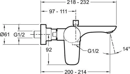 Mitigeur ALEO Bain-douche Mural Chromé JACOB DELAFON 3 Mitigeur ALEO Bain-douche Mural Chromé JACOB DELAFON – Image 3